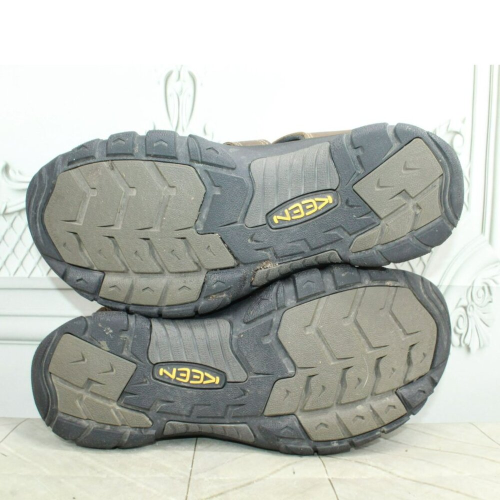 Keen New Port Brown Leather Adjustable Bungee Cord Outdoor Sandals Size 11 - Picture 8 of 9
